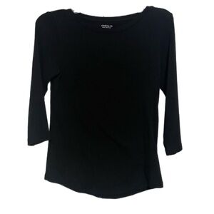 Black Shirt With 3/4 Length Sleeves